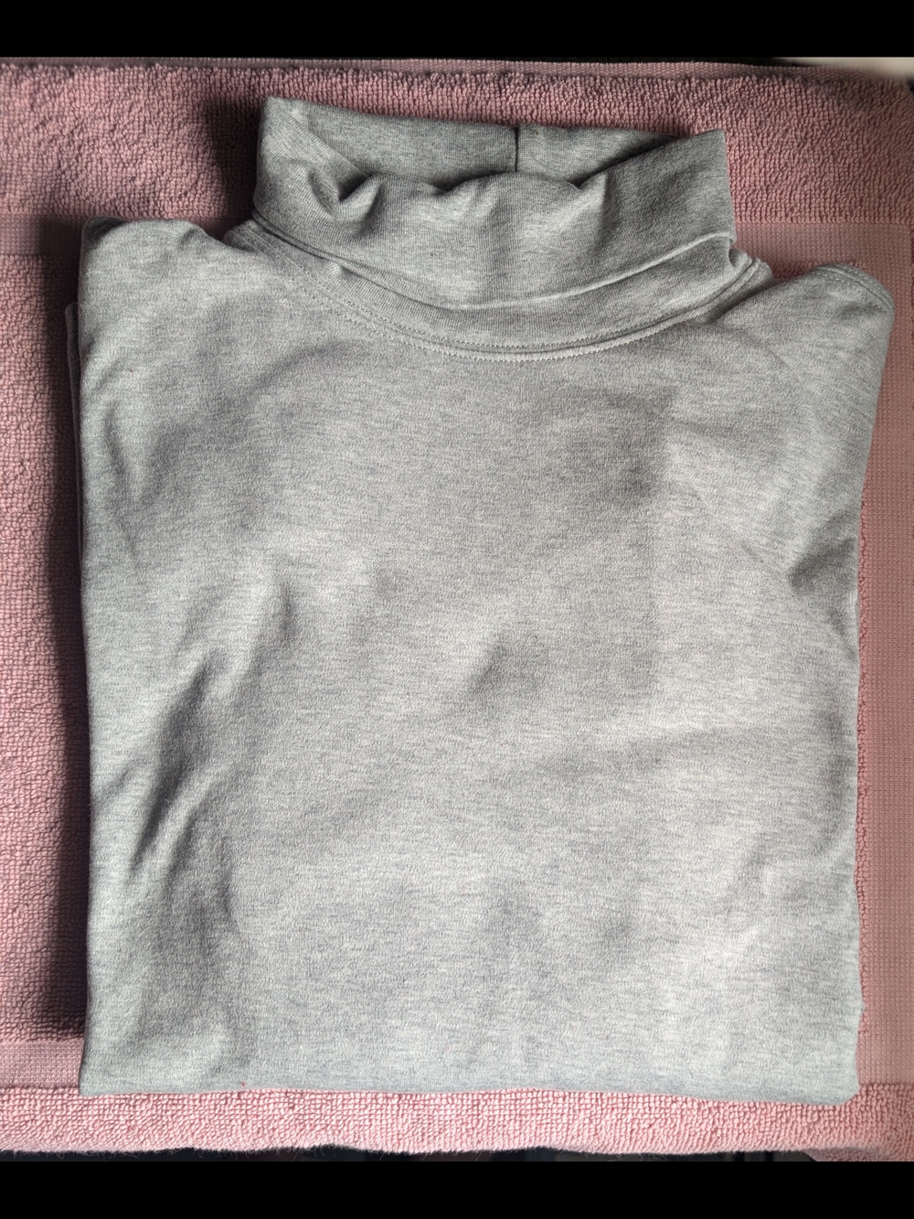 LLBean Classic Gray Turtleneck Men's Long Sleeve Medium Regular For Layering